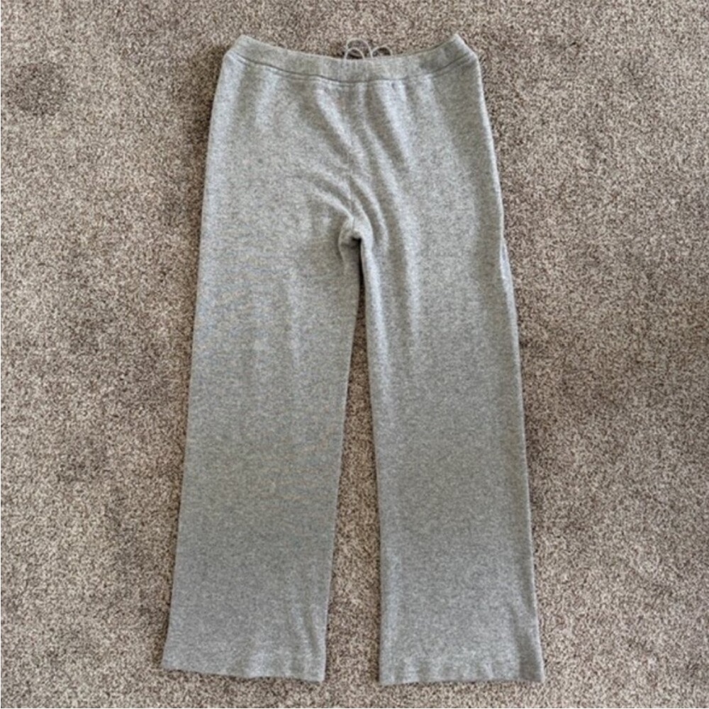 NEIMAN MARCUS 2 Pc Heather Gray Cashmere Lounge PJ Set Medium - Picture 10 of 13